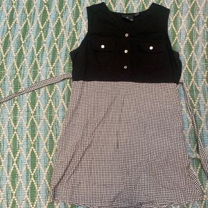 Vintage Plaid Belted Dress